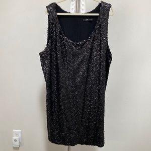 ILLUMMINEE Black Sequin Sleeveless Sheath Dress